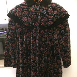 Little Nugget, Gorgeous, Girls size 10/12 winter velvety coat and hat set